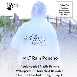 Wedding day rain poncho “Mr.”